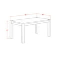 thumbnail image 4 of 7-Piece Asian Fusion Dining Set - Rectangle Table6 Parsons Chairs - Light Sable Fabric, 4 of 5