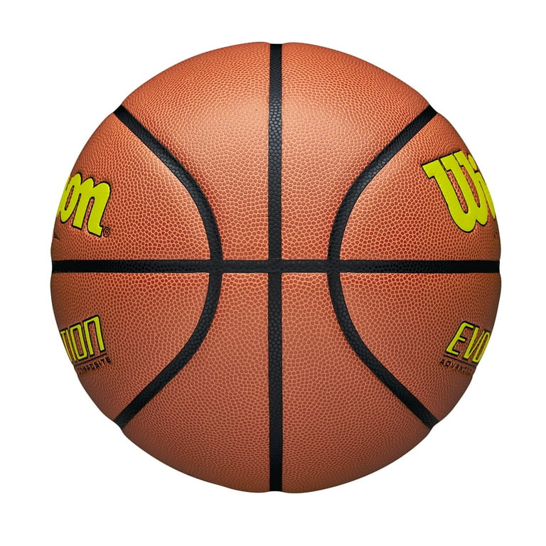 Wilson Evolution Indoor Game Basketball - Optic Yellow, Size 7