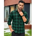 thumbnail image 4 of COOFANDY Men's Flannel Plaid Shirts Long Sleeve Button Down Shirts Casual Fall Shirt Jacket, 4 of 6