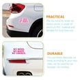 thumbnail image 4 of OULII 3Pcs Car Bumper My Mind My Body My Choice Sticker Pink PVC Rectangular, 4 of 8
