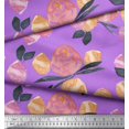 thumbnail image 2 of Soimoi Velvet Fabric Flower & Leaves Watercolor Print Fabric by Yard 58 Inch Wide, 2 of 3