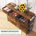 thumbnail image 3 of Soonbuy Wood Tabletop Dresser for Bedroom with 10 Drawers,Rustic Brown, 3 of 7