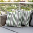 thumbnail image 4 of 2 Pack Outdoor Waterproof Throw Pillow Covers,Abstract Vertical Stripes Decorative Square Pillow Case Patio Pillowcases for Chair Couch Sofa 18x18in, 4 of 9