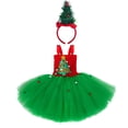 thumbnail image 2 of Disfraz de Navidad novedoso Yinane para niñas con diadema vestido tutú L, 2 of 8