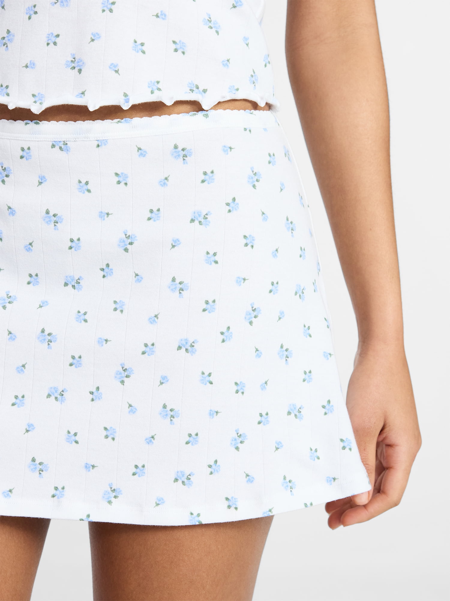 No Boundaries Cotton Stretch Drop Needle Skirt, Women's XS-XXXL