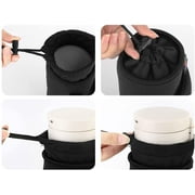 Nuovoware Water Bottle Carrier Bag with Adjustable Shoulder and 2 Pocket,25oz,Black