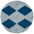 thumbnail image 4 of SAFAVIEH Micro-Loop Jamaar Diamond Area Rug, Navy/Ivory, 6' x 9', 4 of 9