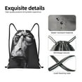 thumbnail image 4 of Gaeub Monochrome Giraffe Expression Drawstring Backpack Bag Sport Gym Sackpack Heavy Duty String Backpack for Men Women-Medium, 4 of 6