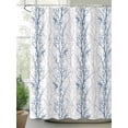 thumbnail image 2 of Navy Blue Shower Curtain, Grey Tree Branch Waterproof Shower Curtain Set with 12 Hooks Lightweight Washable Fabric Shower Curtains for Bathroom 48x72 Inches, 2 of 6