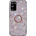 thumbnail image 3 of Luxury Bling Phone Case Compatible with Samsung Galaxy S20 FE 5G for Women Girls, Slim Soft TPU Bumper Glitter Sparkle Shiny Cover with Ring Kickstand for Samsung Galaxy S20 FE 5G CZ-Silver, 3 of 10