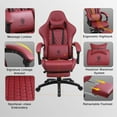 thumbnail image 7 of Dowinx Gaming Chair Office Chair, Vintage Computer Chair Massage PU Leather Gamer Chairs with Footrest Red, 7 of 7