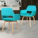 thumbnail image 1 of Set de 2 Sillas Modernas Costway en Terciopelo con Patas de Madera Azul 54,4 x 58 x 75 cm, 1 of 10