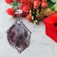 thumbnail image 2 of Natural Crystal Mesh Pocket Metal Necklace Woven Pendant Chain Mesh Pocket Pendant Rope, 2 of 4