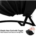 thumbnail image 4 of Funda para silla de huevo para 2 personas, fundas para sillas colgantes de patio impermeables, fundas para sillas de mimbre grandes para columpio de huevo de 91 x 80 pulgadas, funda para silla do, 4 of 5