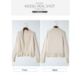 thumbnail image 5 of SHEWIN Women's Sweaters Fashion Casual Open Front Long Sleeve Chunky Knit Cardigans Outerwear Coats, 5 of 12