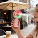 thumbnail image 3 of ddioayh Handheld Fan Mini USB Rechargeable Portable Electric Fan with Base Quiet Cooling Three Wind Speeds 100-300mAh Battery Power for Outdoor Travel Student Home Office, 3 of 5