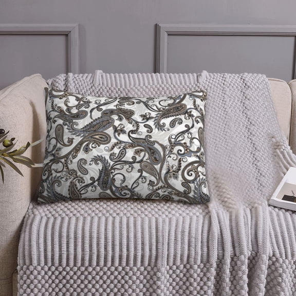 Queen Size Pillows Cases Standard Size 20x26 In - Paisley Pattern No.9076 Soft Comfort Envelope Closure Pillowcases Standard