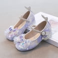 thumbnail image 6 of Gyujnb Girls' Sparkle Sequin Bow Formal Party Shoes Adjustable Strap Comfortable Low Heel Wedding Footwear, Closed Toe,9.5-10 Years, 6 of 9