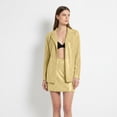 thumbnail image 6 of MDUKONU Women's Sequined Long Sleeve Cardigan with Open Front and Matching Sequin Skirt Set Gold S, 6 of 8