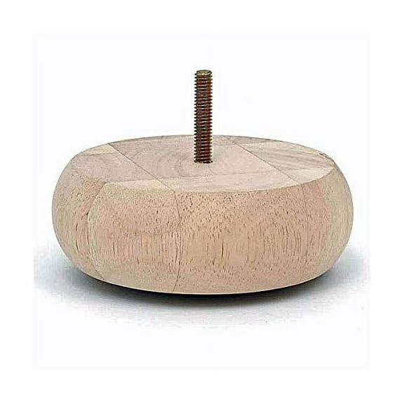 Leg Daddy 1-7/8" Unfinished Bun Sofa Leg, Set of 2