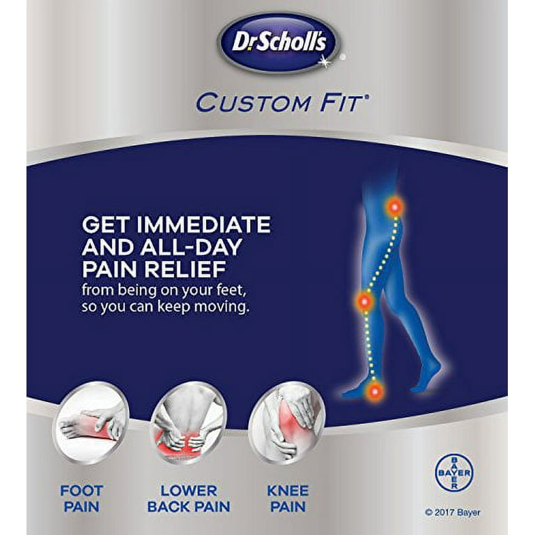 Dr. Scholls CF 340 Custom Fit Orthotic Shoe Inserts Foot Knee Lower Back Pain Walmart