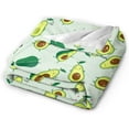 thumbnail image 2 of Avocado Throw Blanket, Super Soft Lightweight Flannel Fleece Blankets for Bed Couch Sofa, All Season Warm Cozy Fuzzy Plush Microfiber Blanket for Hot Sleepers 40x50 inches, 2 of 5