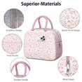 thumbnail image 3 of Insulated Lunch Bag for Women, Floral Print Oxford Fabric Lunch Box, Leakproof Thermal Cooler Tote for Work, School & Picnic, Vintage Floral Print, 3 of 5