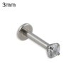 thumbnail image 2 of Trayknick 1Pc 16G Unisex Shiny Rhinestone Lip Ring Nose Stud Earring Piercing Jewelry 3mm, 2 of 13