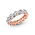 thumbnail image 3 of Marquise Shape Lab Grown Diamond Kira Double Row Eternity Ring For Women | 4 Carat IGI Certified 14K Rose Gold | FG-VS Quality Friendly Diamonds Eternity Ring Size 7, 3 of 5