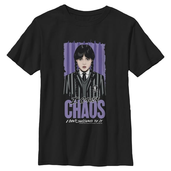 Boys Wednesday I Cause Chaos T Shirt