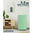 thumbnail image 5 of Upstreman Mini Fridge with Freezer, 3.2 Cu.Ft Small Refrigerator Single Door Compact Refrigerator for Dorm Office, Adjustable Thermostat, Low Noise, BR321 Green, 5 of 11