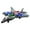 #034-Blue, variant on Meggemo Shatterproof Foam RC Aircraft - Long-Lasting Drone with LED Lights, Remote-Controlled Fighter Model for Indoor/Outdoor Flying & Holiday Gifts