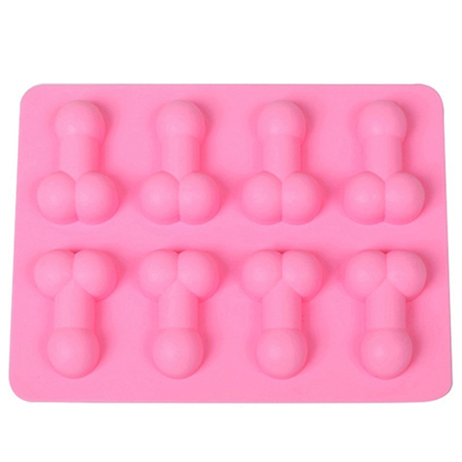 12-Cavity non-sticky Cake Mold Silicone Penis Mould Candy Jelly Chocolate Baking 
