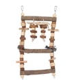 thumbnail image 1 of Puente con escaleras para pájaros, columpio para loros, juguetes para masticar, accesorios de jaula de troncos naturales para pájaros pequeños, 1 of 8