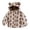 Coffee, variant on Ruyang Kids Cute Bear Puffer Jackets Little Boys Girls Floral Graphic Hooded Down Coat Winter Padded Warm Cotton Outwear