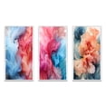 thumbnail image 2 of Designart "Purity in Liquid Ink Red & Blue Wave Abstract" Abstract Liquid Ink Framed Wall Art Set Of 3 - Blue Modern Frame Gallery Set For Office Decor, 2 of 6