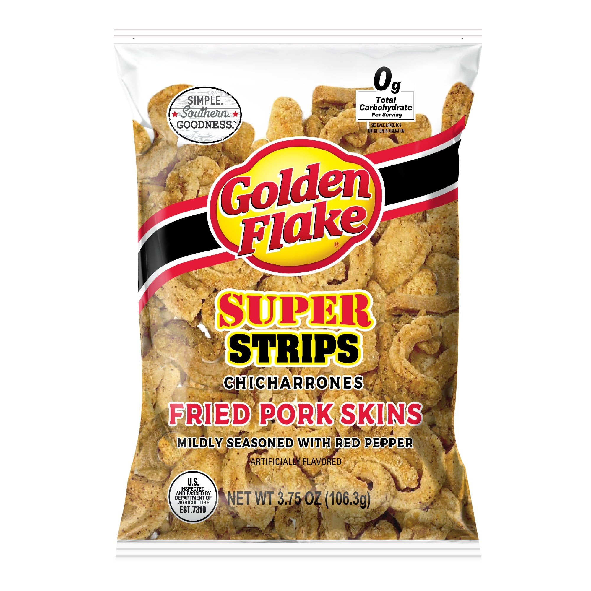 3.75 oz Golden Flake Red Pepper Super Strips