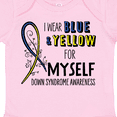 thumbnail image 4 of Inktastic I Wear Blue and Yellow for Myself- Down Syndrome awareness Boys or Girls Baby Bodysuit, 4 of 5
