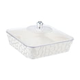 thumbnail image 1 of Servir bandeja con tapa, bandeja de almacenamiento, bandeja de alimentos, organizador de decoración del hogar multipurosa, bandeja de frutas para blanca, 1 of 8