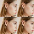 thumbnail image 2 of Lancharmed Gold Plated Womens Earrings,4 Pairs of Stud Earring Couple Gifts, 2 of 8