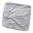 thumbnail image 3 of Housse de Pouf Carrée en Velours Extensible, Fond Élastique pour Salon, Lavable, Gris Clair, 3 of 8