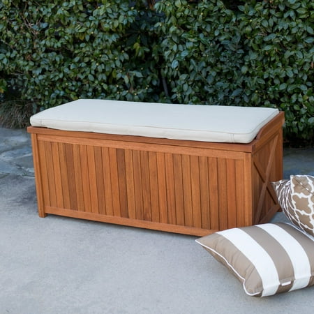 Belham Living Brighton 48 in. Outdoor Storage Deck Box with Cushion -