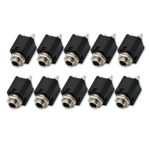 10,1/4" 6.35mm Stereo headphone Jack Socket Audio plug for guitar pedal/amp/ diy