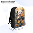 thumbnail image 4 of Fotbe Elegant Cute Panda Sunflower Mochila de Viaje para Laptop, Mochila Ejecutiva Delgada y Resistente 15.6", 4 of 8