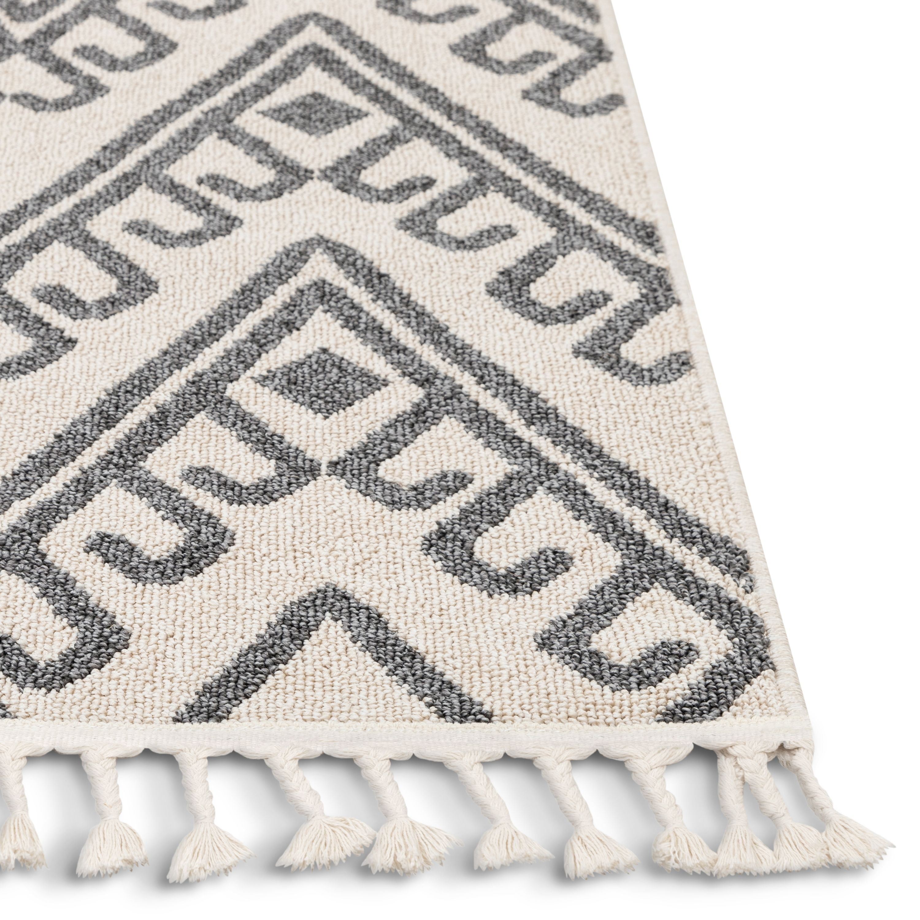 Well Woven Loop-De-Loop Tribal NA Modern Area Rug, Beige