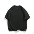 thumbnail image 4 of Odbmxy Cotton Mens Short Sleeve T Shirts Big and Tall Mens Clothes Shirts Breathable Leisure Solid Bottoming Loose Shirts,Black L, 4 of 8