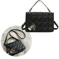 thumbnail image 4 of Bolsos pequeños para mujer, de moda, de gran capacidad, de PU, ajustable, para hombro, para citas, color negro, 4 of 12