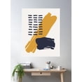 thumbnail image 2 of Brush Stroke With Mustard 06 - Abstract Minimal Shapes Modern Mid Century Texture. Gift Idea Home Deco Poster Wall Art, Modern Wall Decor For Living Room Bedroom, 8x12 UNFRAMED, 2 of 3