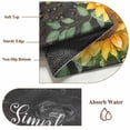 thumbnail image 6 of Yellow Sunflowers Area Rugs 8'x10', Washable Small Throw Rugs for Living Room Patio, Farmhouse Floral Rustic Leaves Dark Grey Indoor Outdoor Rug Non-Slip Low Pile Carpet Runner Reversible Floor Mats, 6 of 8
