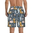 thumbnail image 3 of Kdxio Llama and Cactus Pattern Mens Casual Shorts - Drawstring Summer Beach Sports Shorts for Men, 3 of 9
